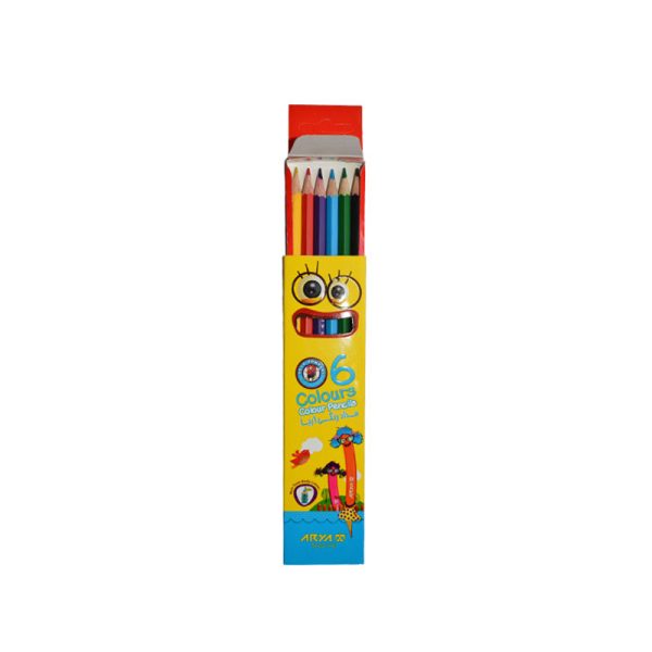 مداد رنگی 6 رنگ آریا جعبه مقوایی | فروشگاه اینترنتی ایران‌ بُنک