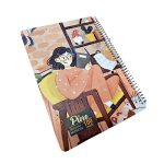 دفتر 100 برگ خط دار تک سیم جلد سخت