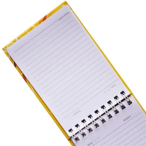 Medium spring notebook (1/16), hard cover