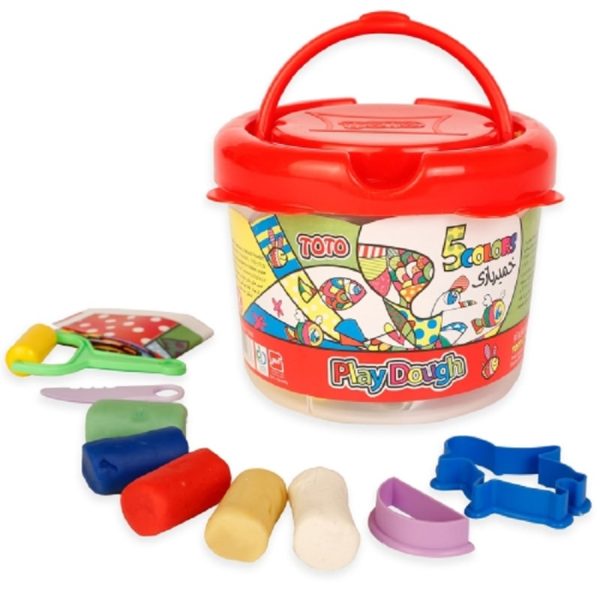 5-color tutu bucket dough