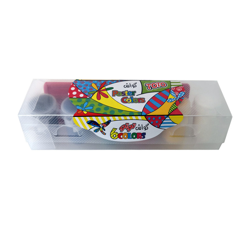 گواش ۶ رنگ جعبه طلقی توتو + پالت و قلم مو- فروشگاه اینترنتی ایران بنک