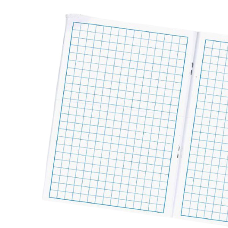 Checkered notebook with 40 stapled sheets