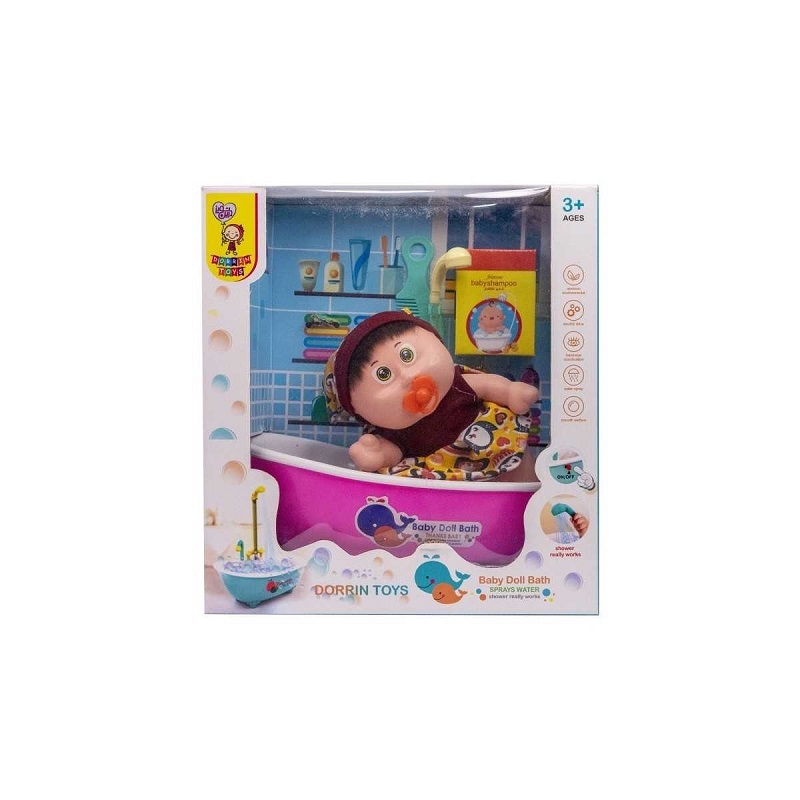 Doll with bathtub