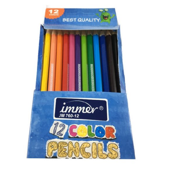 مداد رنگی ۱۲ رنگ مقوائی ایمر | فروشگاه اینترنتی ایران‌ بُنک