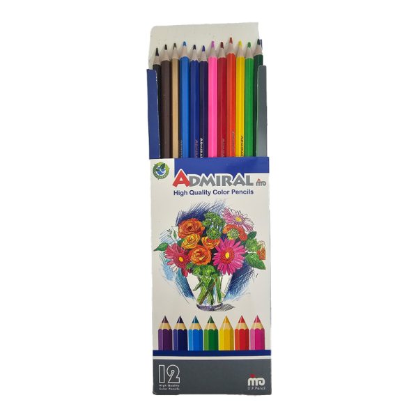 مداد رنگی 12 رنگ ادمیرال | فروشگاه اینترنتی ایران‌ بُنک
