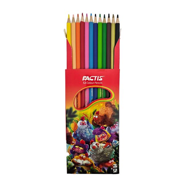 مداد رنگی 12 رنگ فکتیس جعبه مقوایی | فروشگاه اینترنتی ایران‌ بُنک