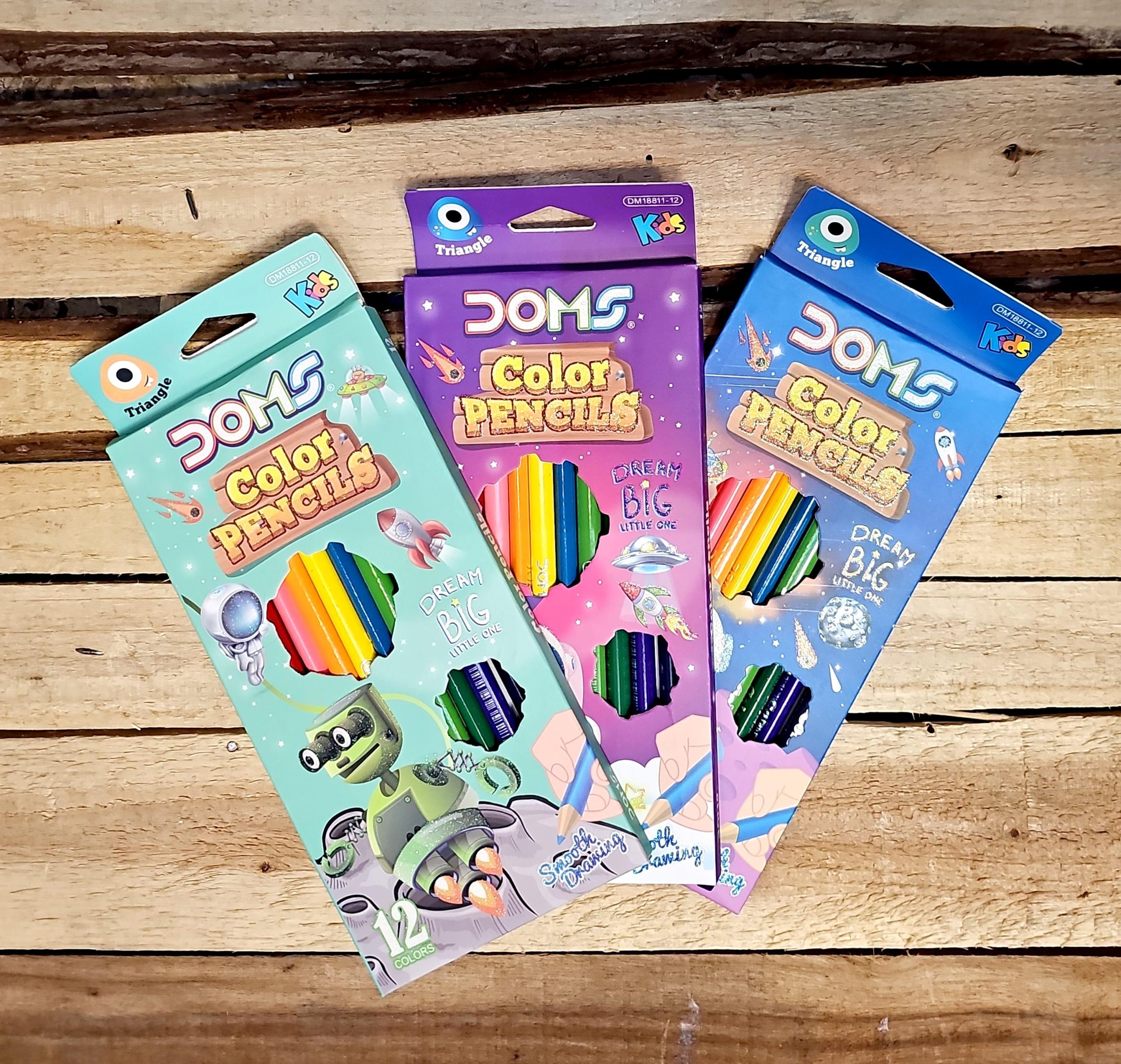 مداد رنگی 12 رنگ دامس جعبه مقوایی